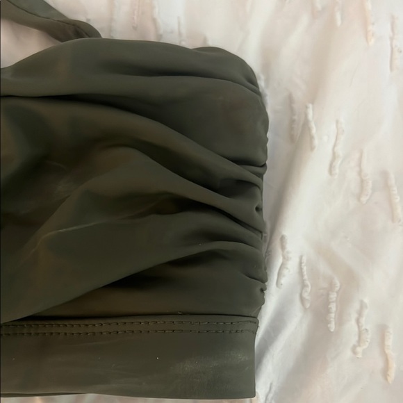 Dark Green Strapless Bikini Top - Picture 5 of 7